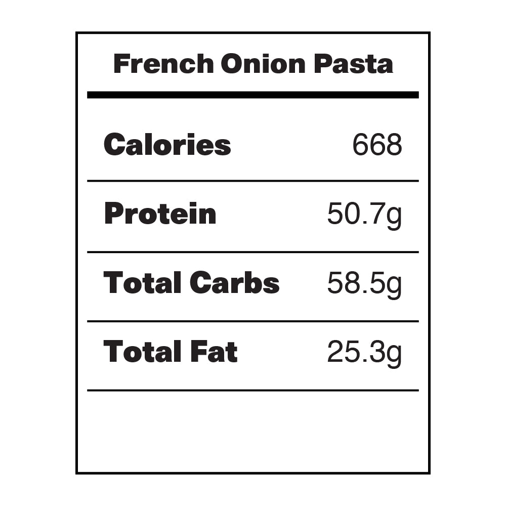 French Onion Pasta With Chicken Bowl